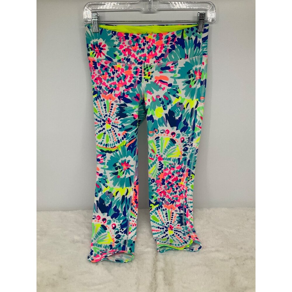 Lilly Pulitzer Luxletic size Small Weekender crop leggings, Multi Mermaids Cove - Picture 6 of 6
